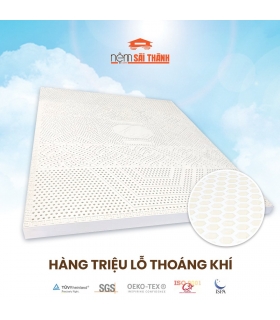 Nệm Cao Su Thiên Nhiên Kim Cương 5 Zone Aloe